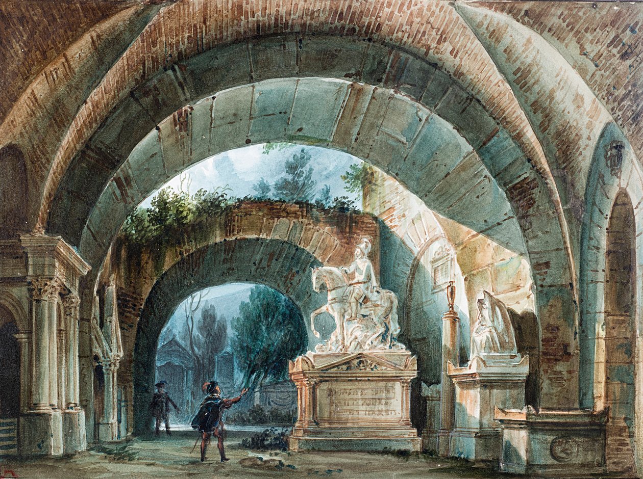 Scenografia do opery Don Giovanni Wolfganga Amadeusza Mozarta. autorstwa Girolamo Magnani