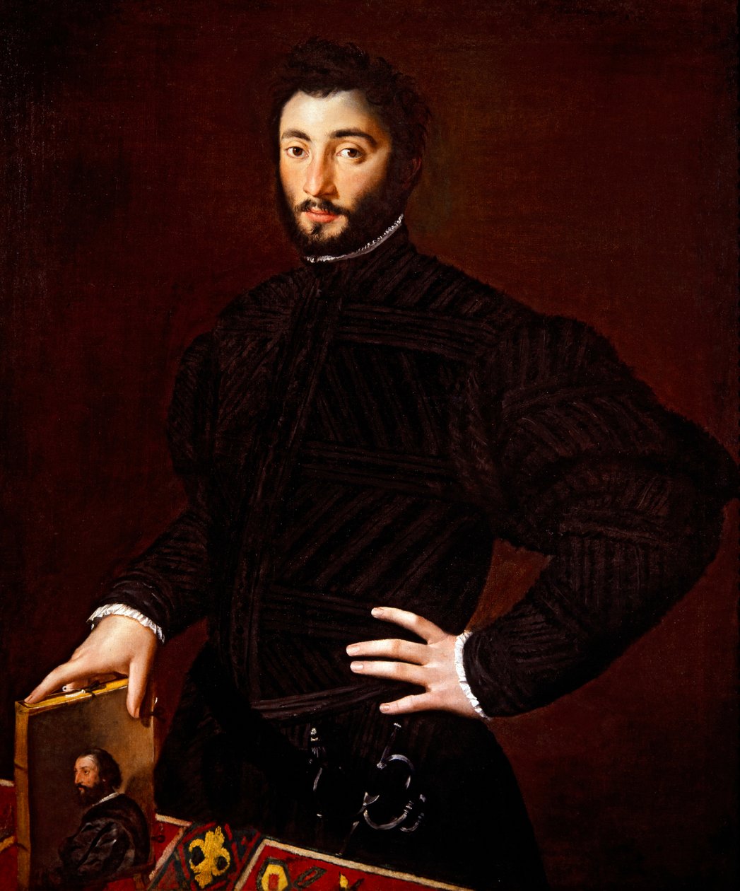 Portret młodego mężczyzny autorstwa Girolamo Mazzola Bedoli