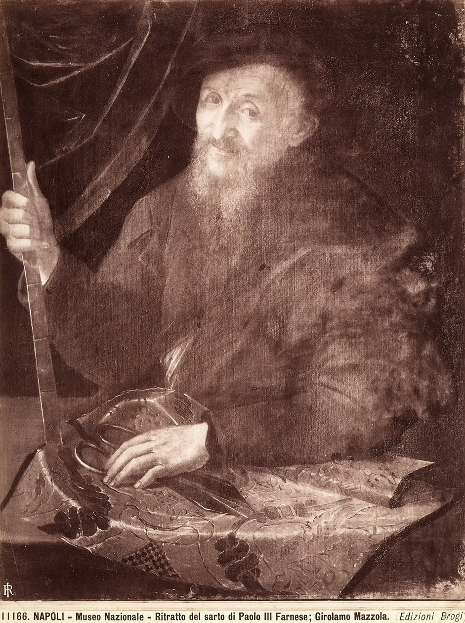 Portret krawca, 1520-69 autorstwa Girolamo Mazzola Bedoli