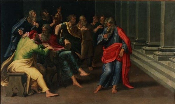Św. Jan pijący z zatrutego kielicha autorstwa Girolamo Mazzola Bedoli