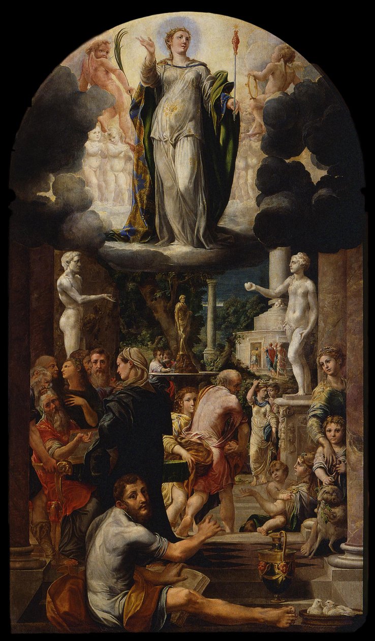 Niepokalane Poczęcie Dziewicy, 1539 autorstwa Girolamo Mazzola Bedoli