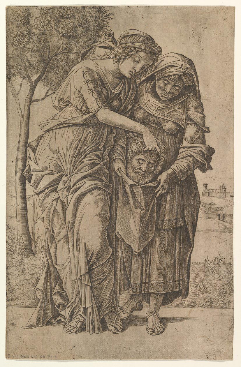 Judyta i jej służąca z głową Holofernesa, 1500-1530. autorstwa Girolamo Mocetto