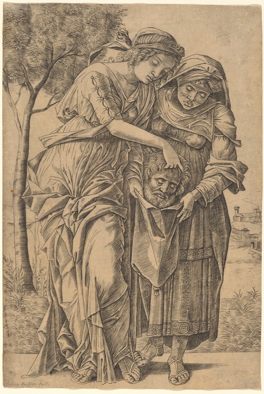 Judyta z głową Holofernesa autorstwa Girolamo Mocetto after Andrea Mantegna