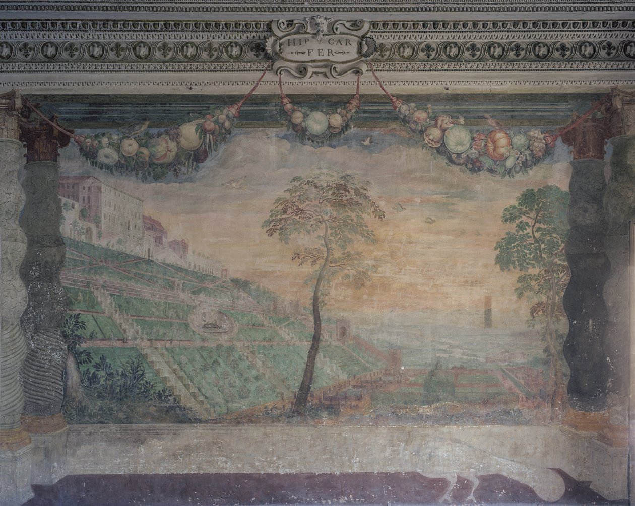 Widok Willi według oryginalnego projektu, Sala Fontanny autorstwa Girolamo Muziano