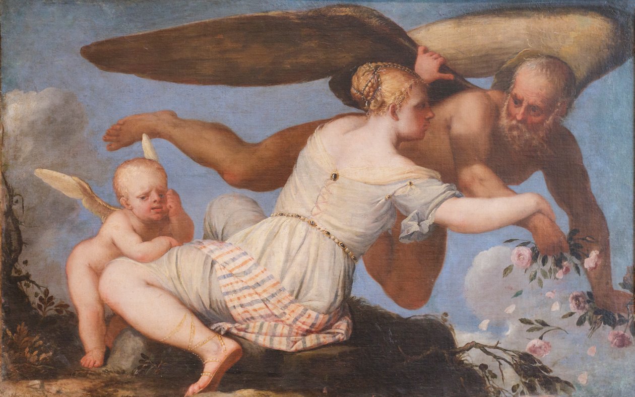 Alegoria uciekającego czasu, ok. 1755-1759 (olej na płótnie) autorstwa Girolamo Pellegrini