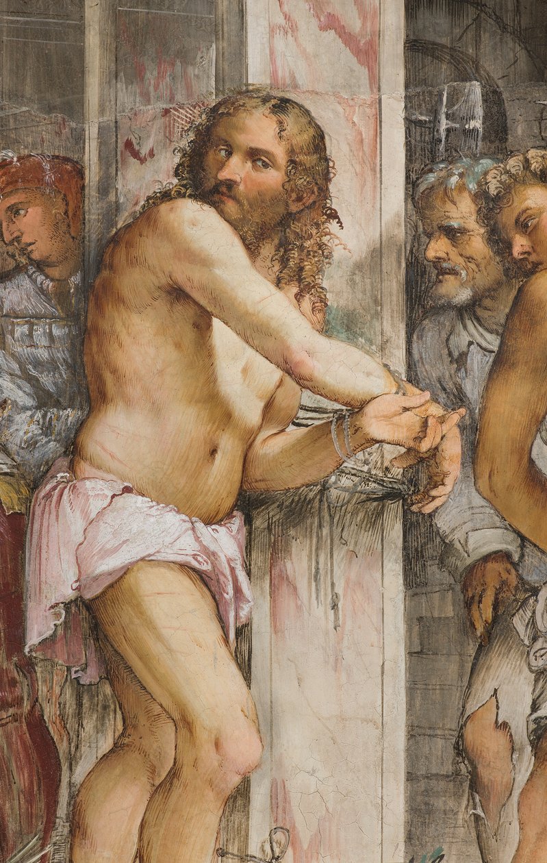 Aleja Środkowa, Piąte Przęsło Południowe, Biczowanie Chrystusa, Jerome Romanino autorstwa Girolamo Romanino