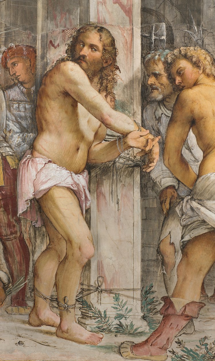 Aleja Środkowa, Piąte Przęsło Południowe, Biczowanie Chrystusa, Jerome Romanino autorstwa Girolamo Romanino