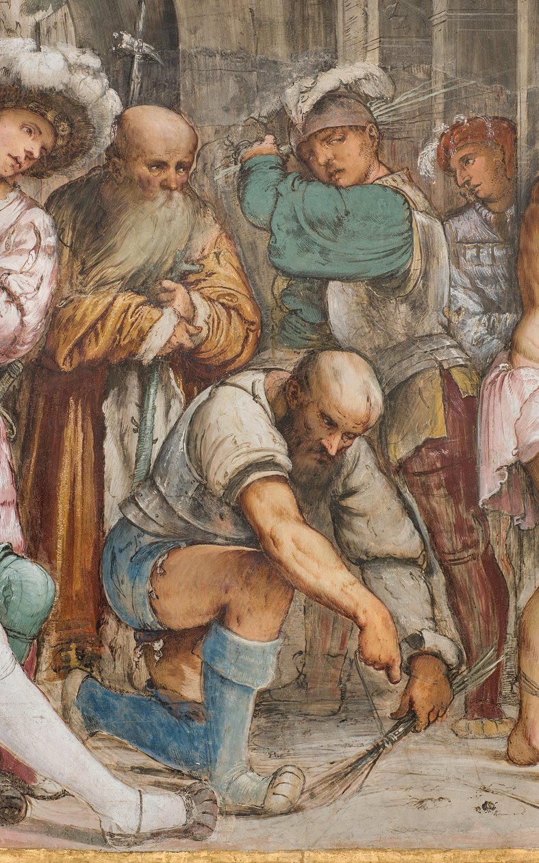 Aleja Środkowa, Piąte Przęsło Południowe, Biczowanie Chrystusa, Jerome Romanino autorstwa Girolamo Romanino
