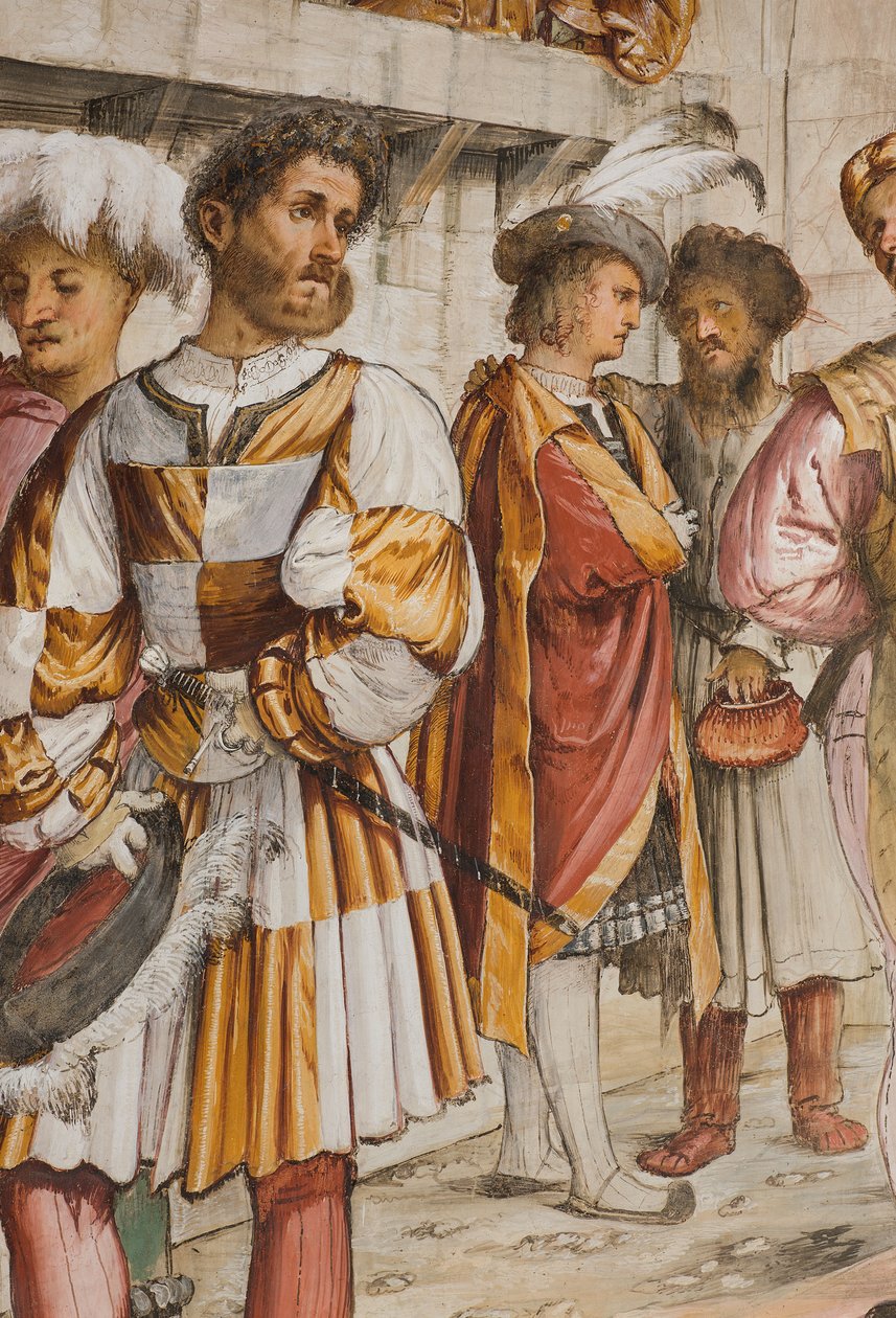 Nawa główna, piąte przęsło południowe, Chrystus przed Piłatem, Girolamo Romanino autorstwa Girolamo Romanino
