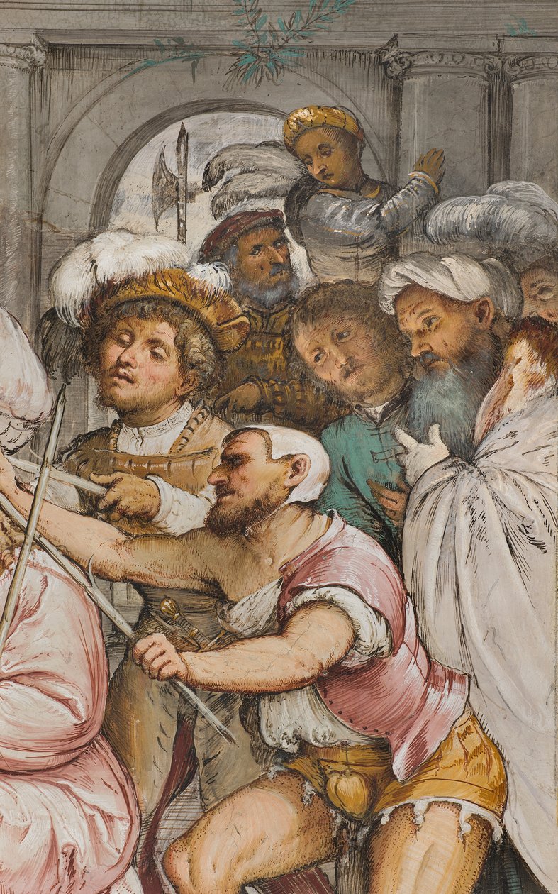 Nawa Środkowa, Czwarte Przęsło Południowe, Koronacja Cierniowa, Girolamo Romanino autorstwa Girolamo Romanino