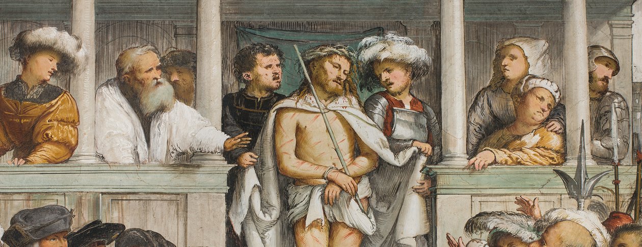 Nawa centralna, czwarte przęsło południowe, Ecce Homo, Girolamo Romanino autorstwa Girolamo Romanino