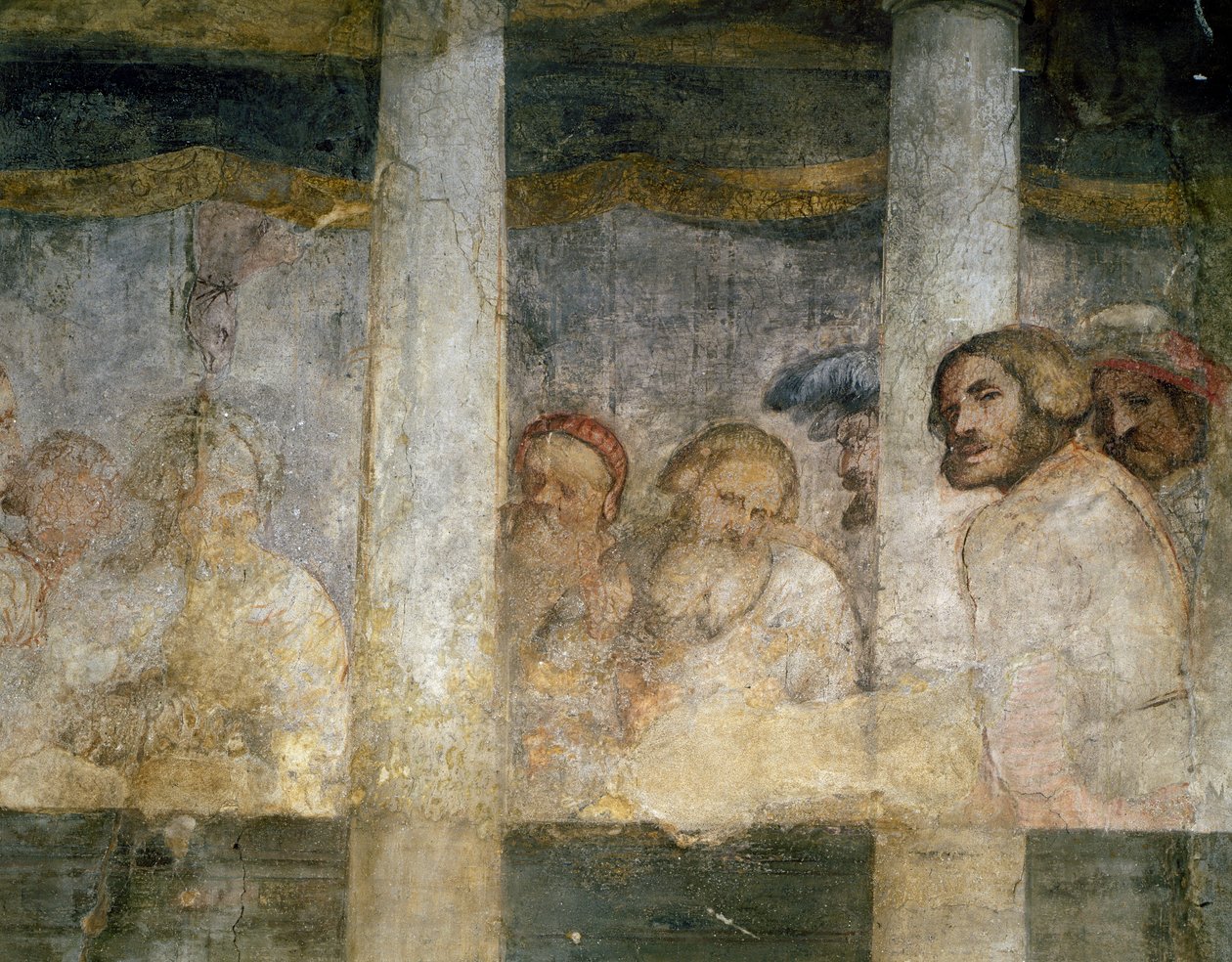 Fragment fresku autorstwa Romanino Girolamo (ca 1484-1566), kościół Sant