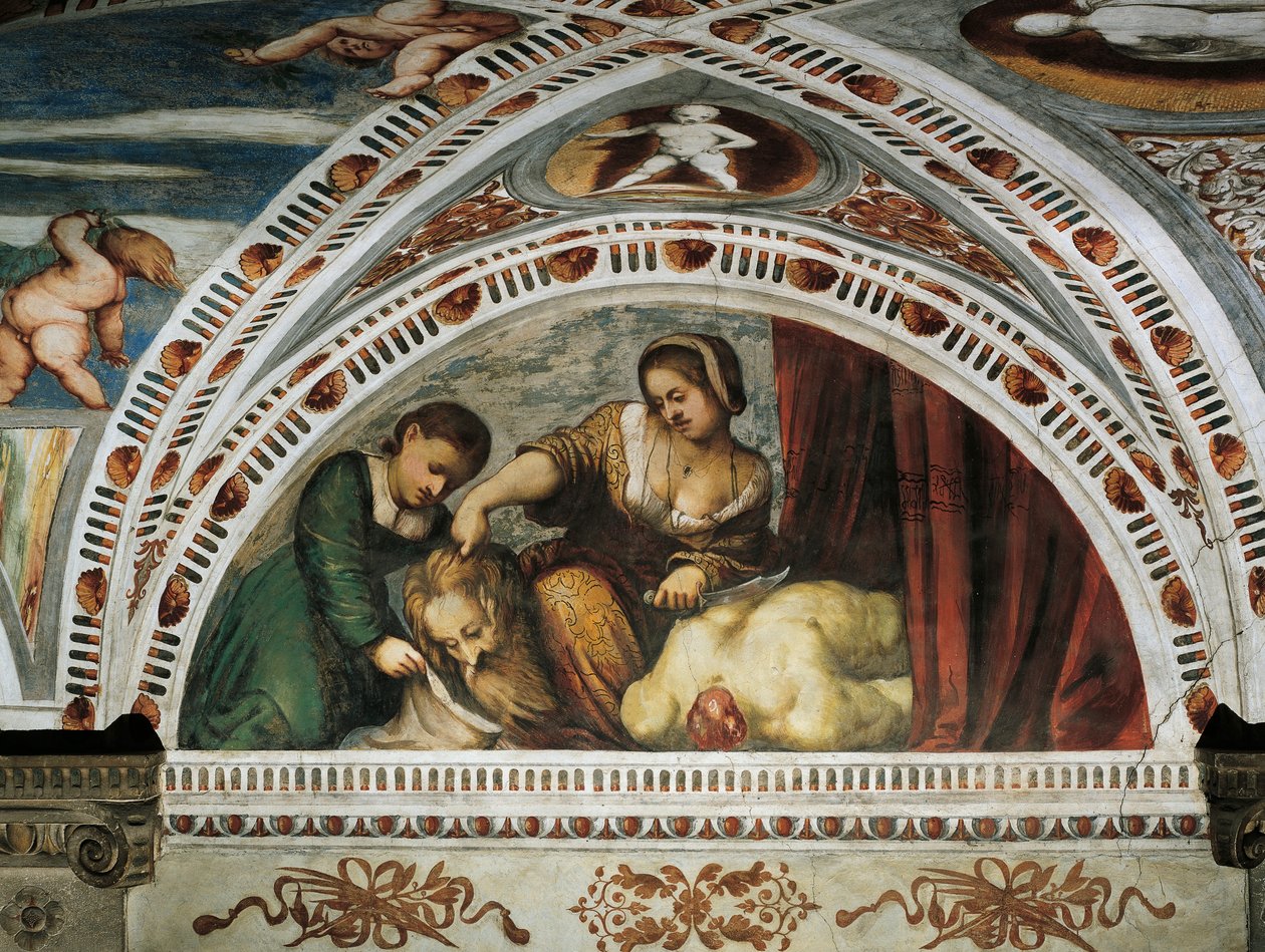 Historia Judyty i Holofernesa, Fragment fresków Girolamo Romanino (ok. 1484-po 1559), na zlecenie Bernardo Clesio autorstwa Girolamo Romanino