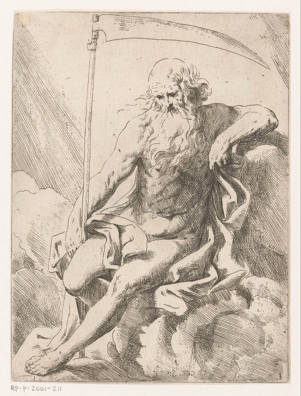 Saturn z kosą autorstwa Girolamo Scarselli