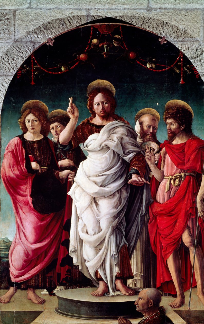 Błogosławieństwo Odkupiciela, Girolamo da Cremona (ca autorstwa Girolamo da (attr. to) Cremona