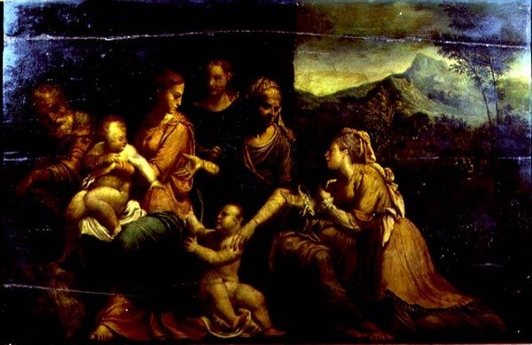 Mistyczne Wesele św Katarzyny (olej na desce) autorstwa Girolamo da (circle of) Carpi