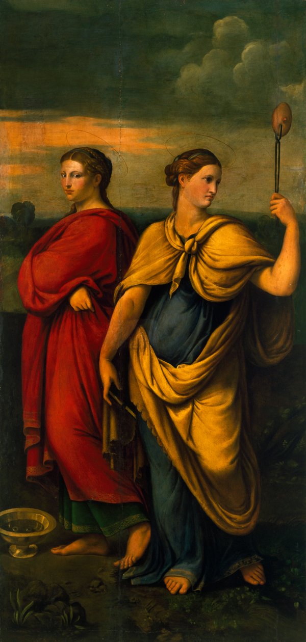 Św. Łucja i Św. Agata – Girolamo da Carpi (ok. 1501-1556) autorstwa Girolamo da Carpi