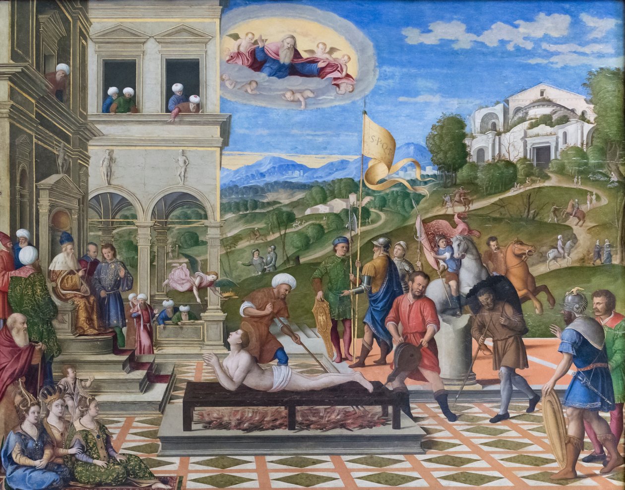 Męczeństwo św. Wawrzyńca autorstwa Girolamo da Santacroce