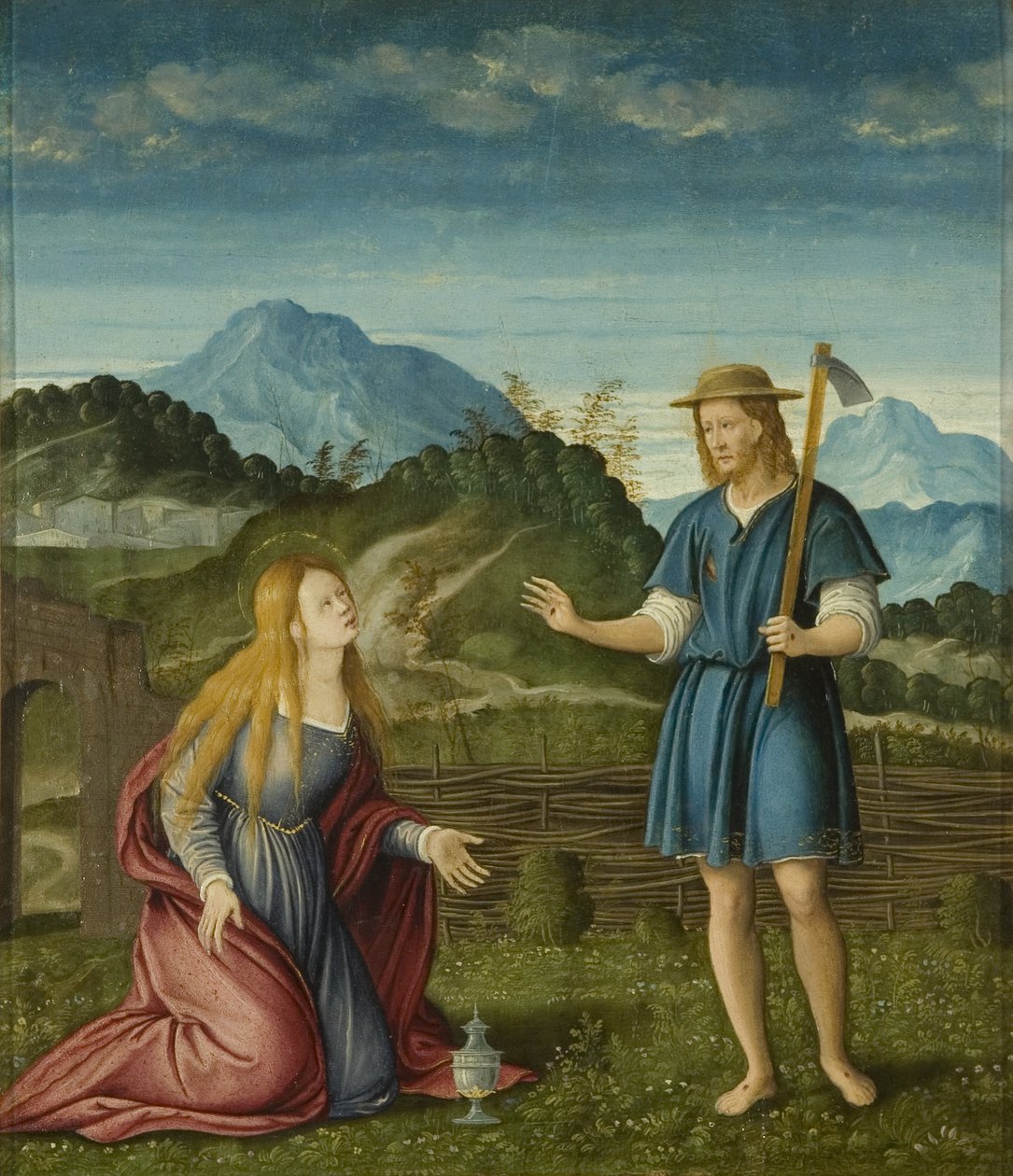 „Noli Me Tangere”, Chrystus ukazujący się Magdalenie, ok. 1525 (olej na desce) autorstwa Girolamo da Santacroce