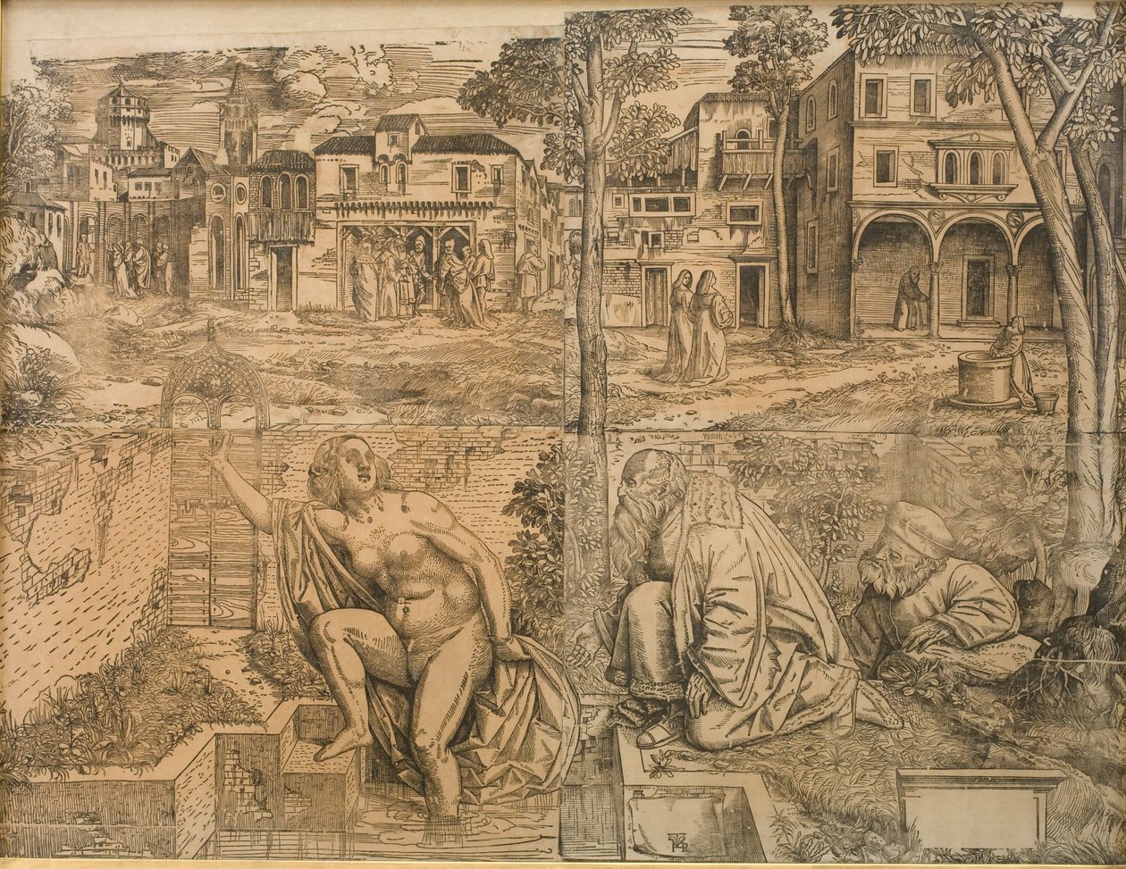 Susanne w łazience autorstwa Girolamo da Treviso d.Y.