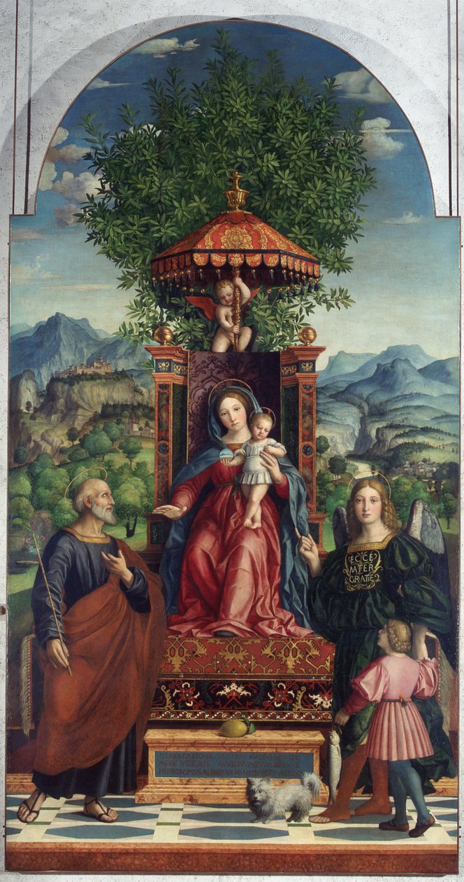 Madonna z Parasolem autorstwa Girolamo dai Libri, Muzeum Castelvecchio autorstwa Girolamo dai Libri