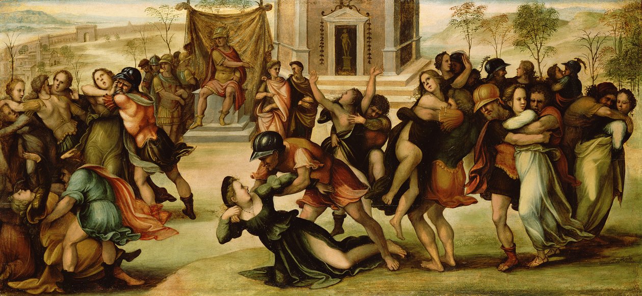 Gwałt Sabinów, ok. 1520 autorstwa Girolamo del Pacchia
