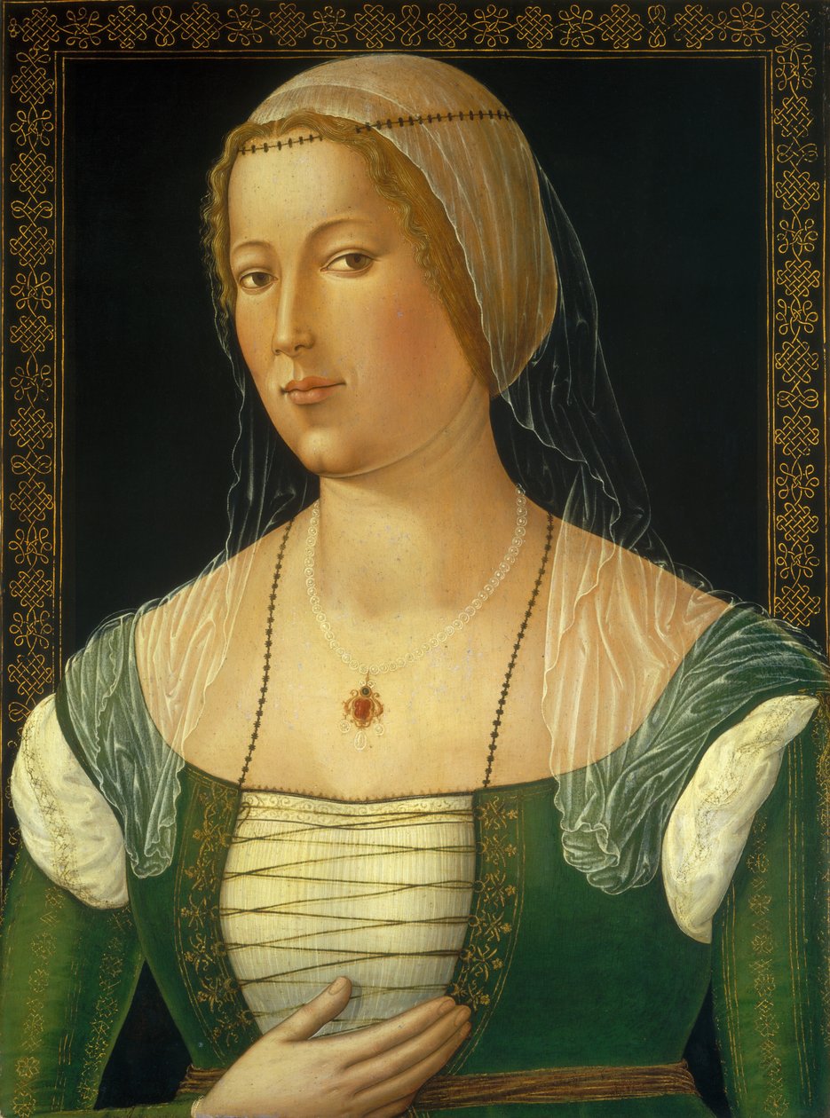 Portret młodej kobiety autorstwa Girolamo di Benvenuto