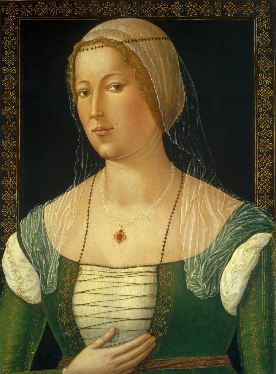 Portret młodej kobiety, ok. 1930 r. 1508. autorstwa Girolamo di Benvenuto