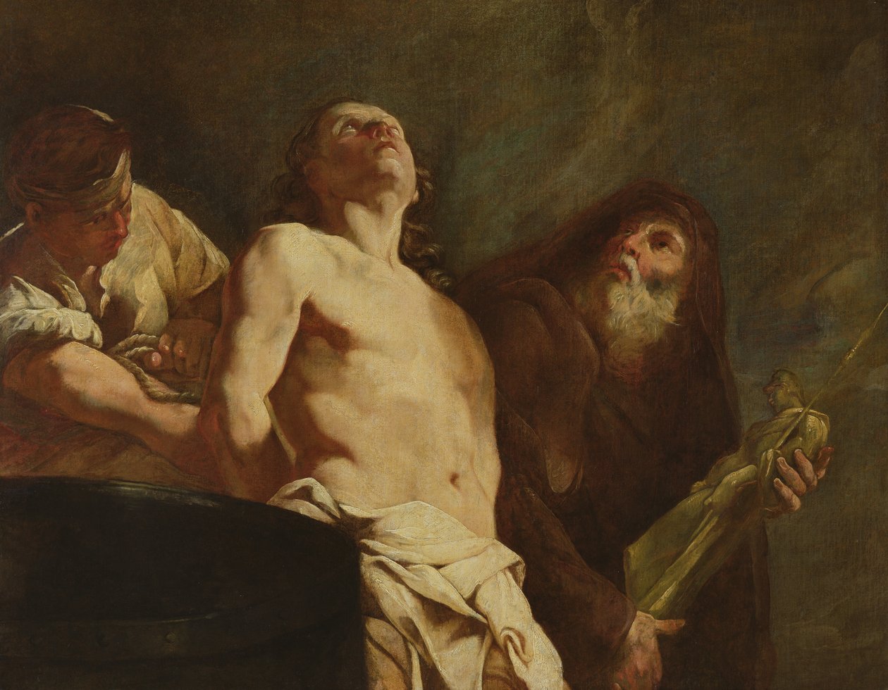 Męczeństwo św. Jana Ewangelisty, ok. 1730 autorstwa Giulia Lama
