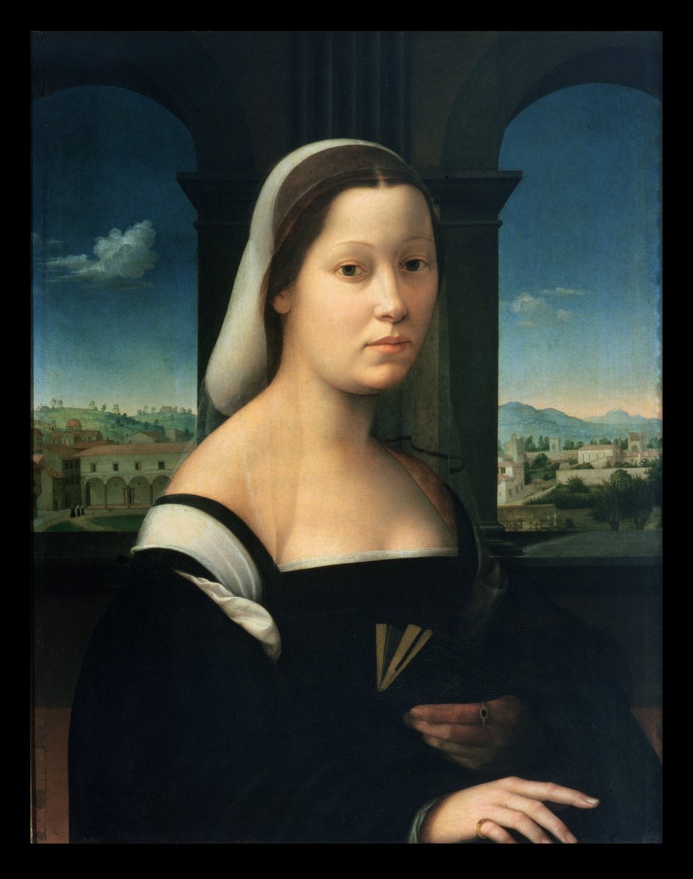 Portret kobiety (panel) autorstwa Giuliano Bugiardini