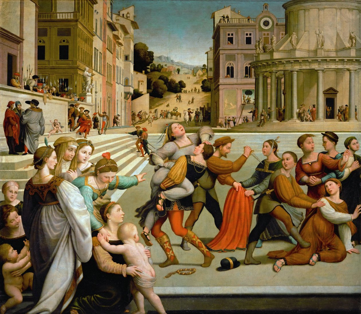 Porwanie Dinah - Renesans: Porwanie Dinah przez Bugiardini, Giuliano (1475-1554) autorstwa Giuliano Bugiardini