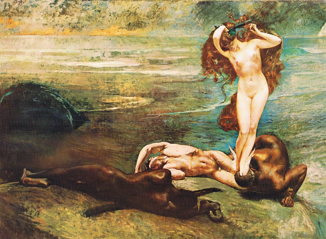 La Gorgone e gli eroi Angielski: Gorgona i bohaterowie autorstwa Giulio Aristide Sartorio