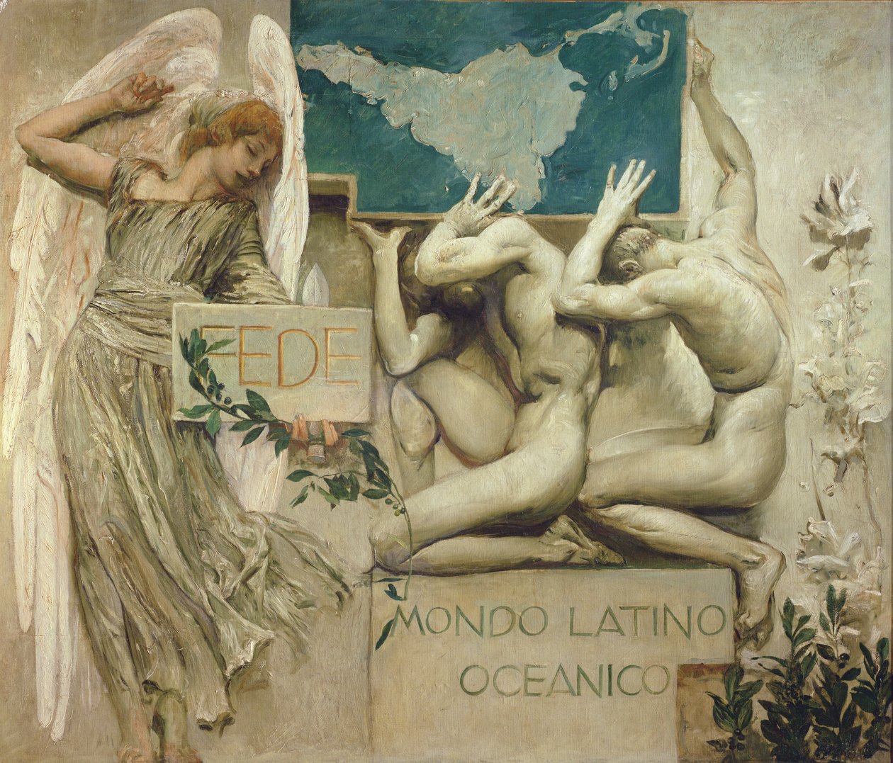 Wiara, Łaciński Świat Oceaniczny, 1904 autorstwa Giulio Aristide Sartorio