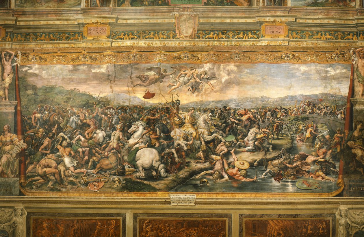 Bitwa pod Puente Milvio autorstwa Giulio Romano