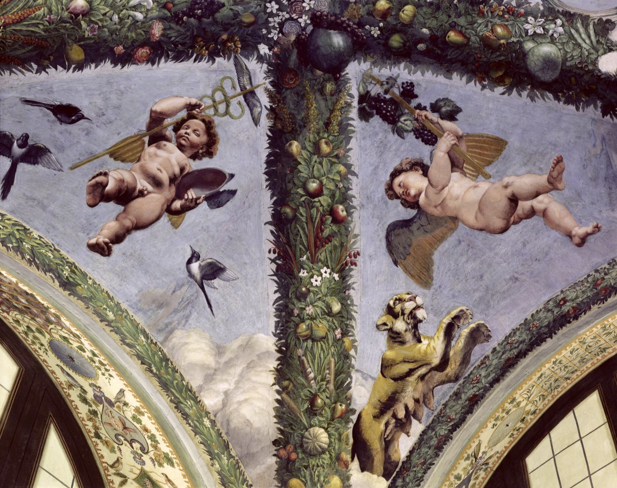 Putti z „Logii Kupidyna i Psyche”, 1510-17 autorstwa Giulio Romano