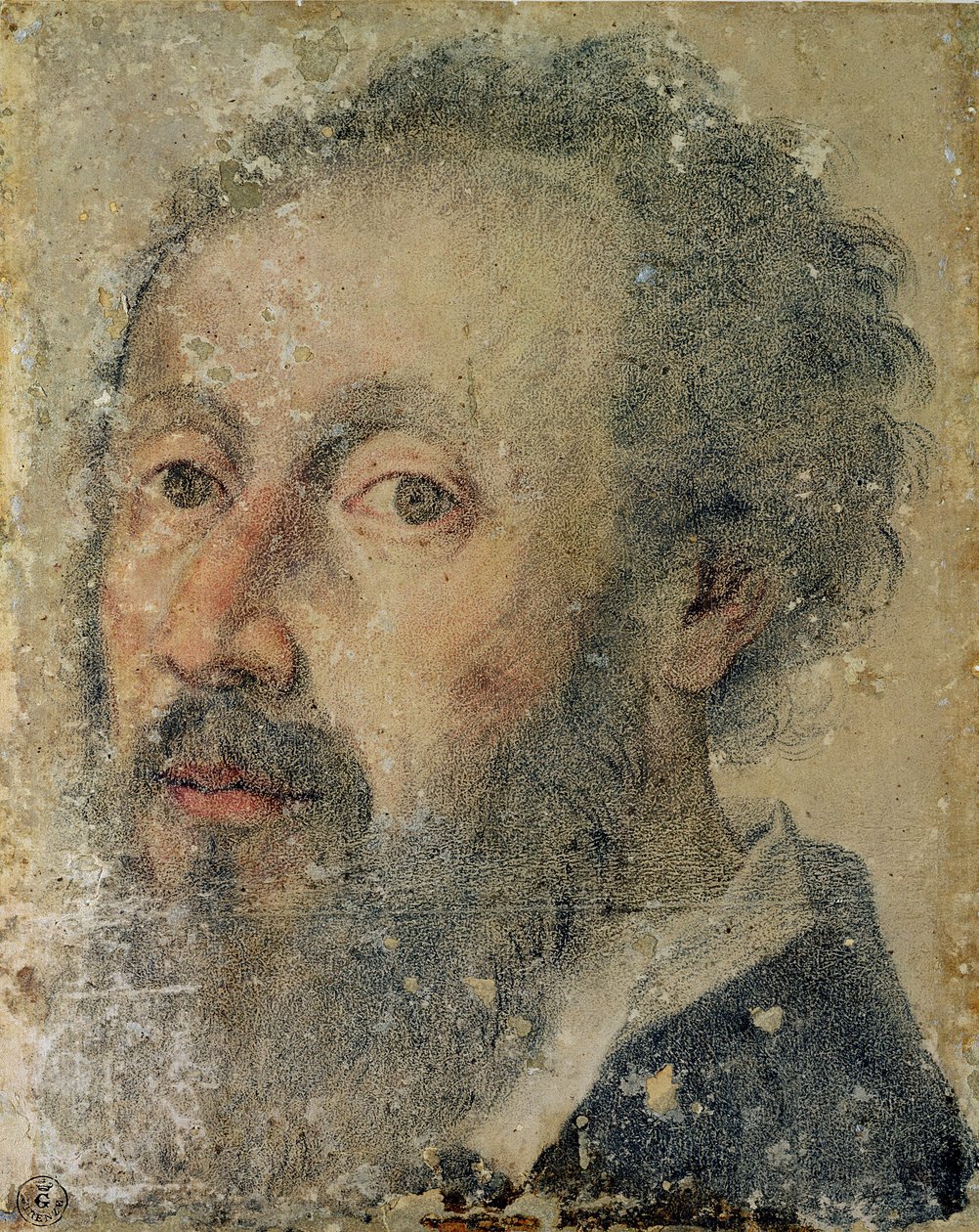 Autoportret (pastel na papierze) autorstwa Giulio Romano