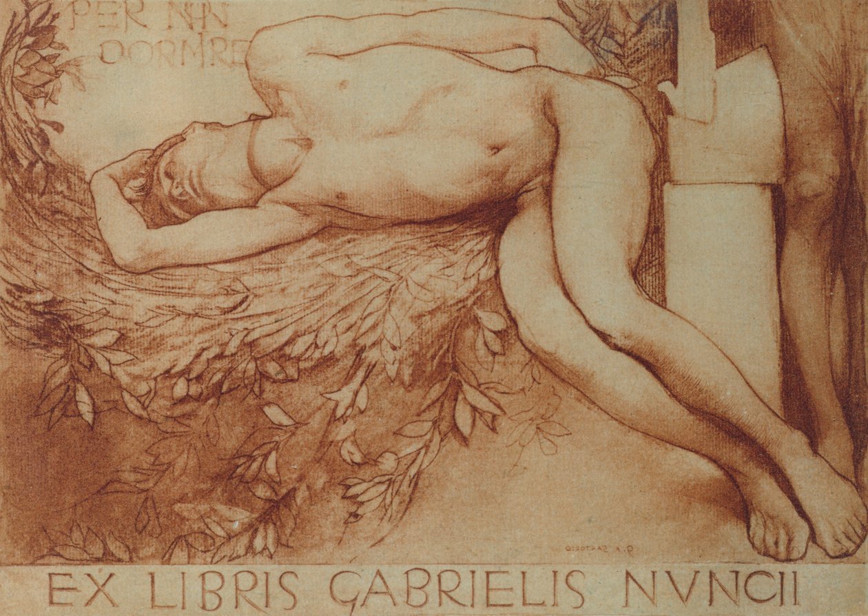 Karta Ex Libris dla Gabriele d