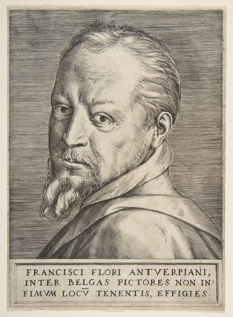 Portret popiersia Fransa Florisa, 1531-76. autorstwa Giulio Bonasone