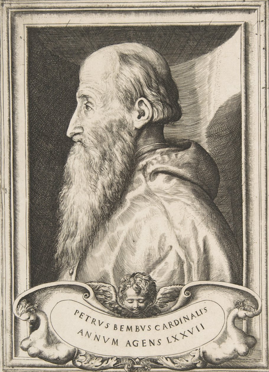 Portret kardynała Pietro Bembo zwrócony w lewo, 1572. autorstwa Giulio Bonasone