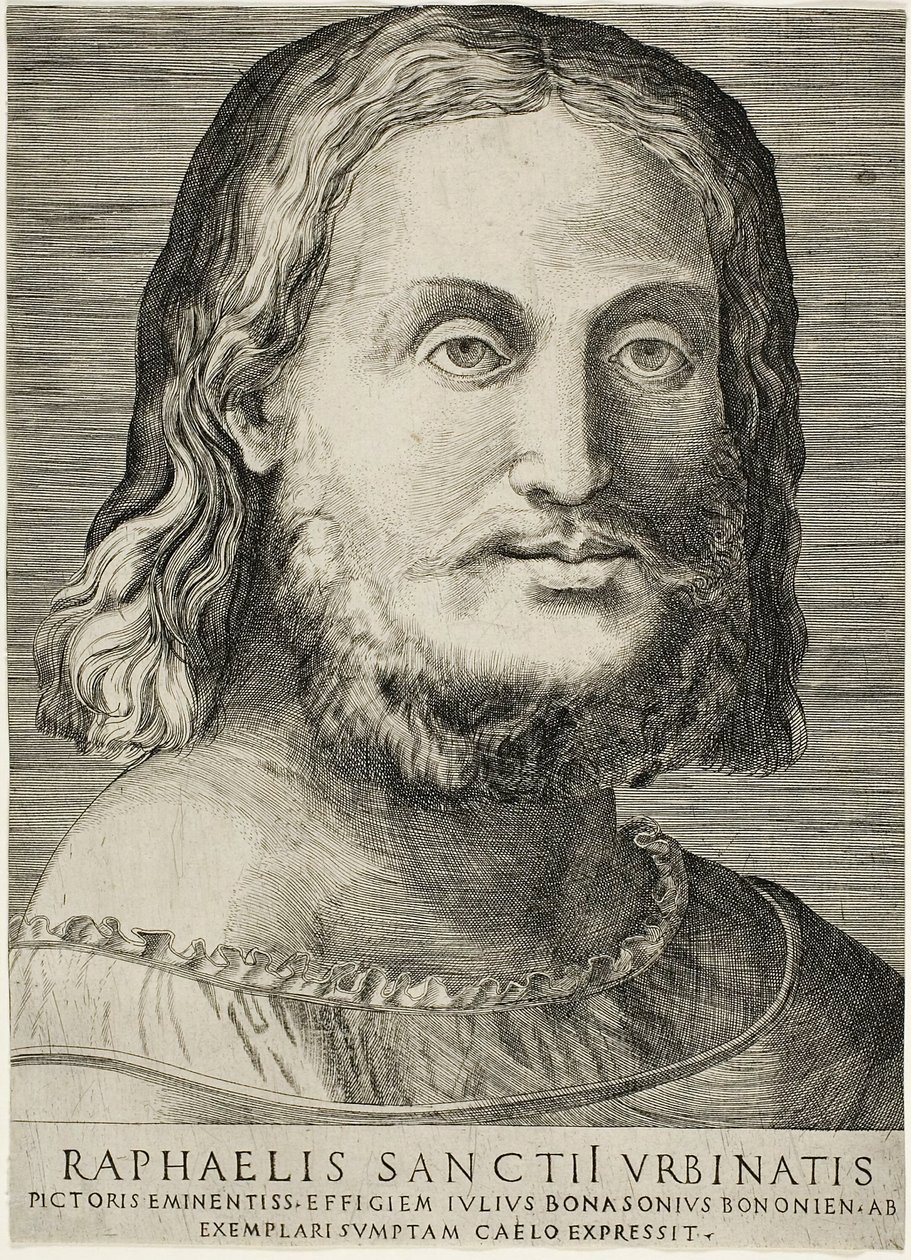 Portret Rafaela autorstwa Giulio Bonasone