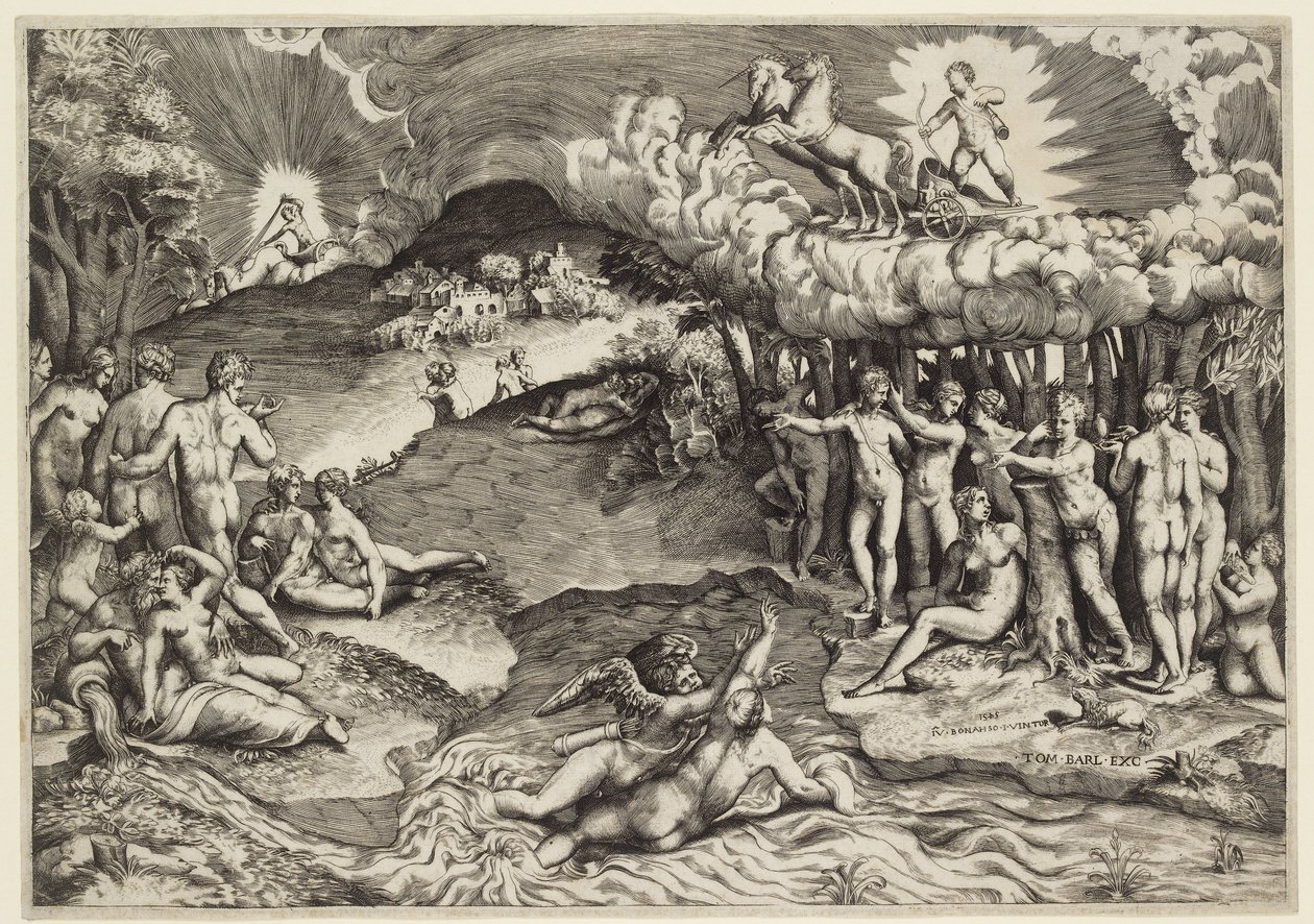 Triumf miłości, 1545 autorstwa Giulio Bonasone