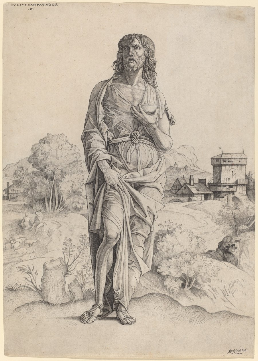 Św. Jan Chrzciciel autorstwa Giulio Campagnola