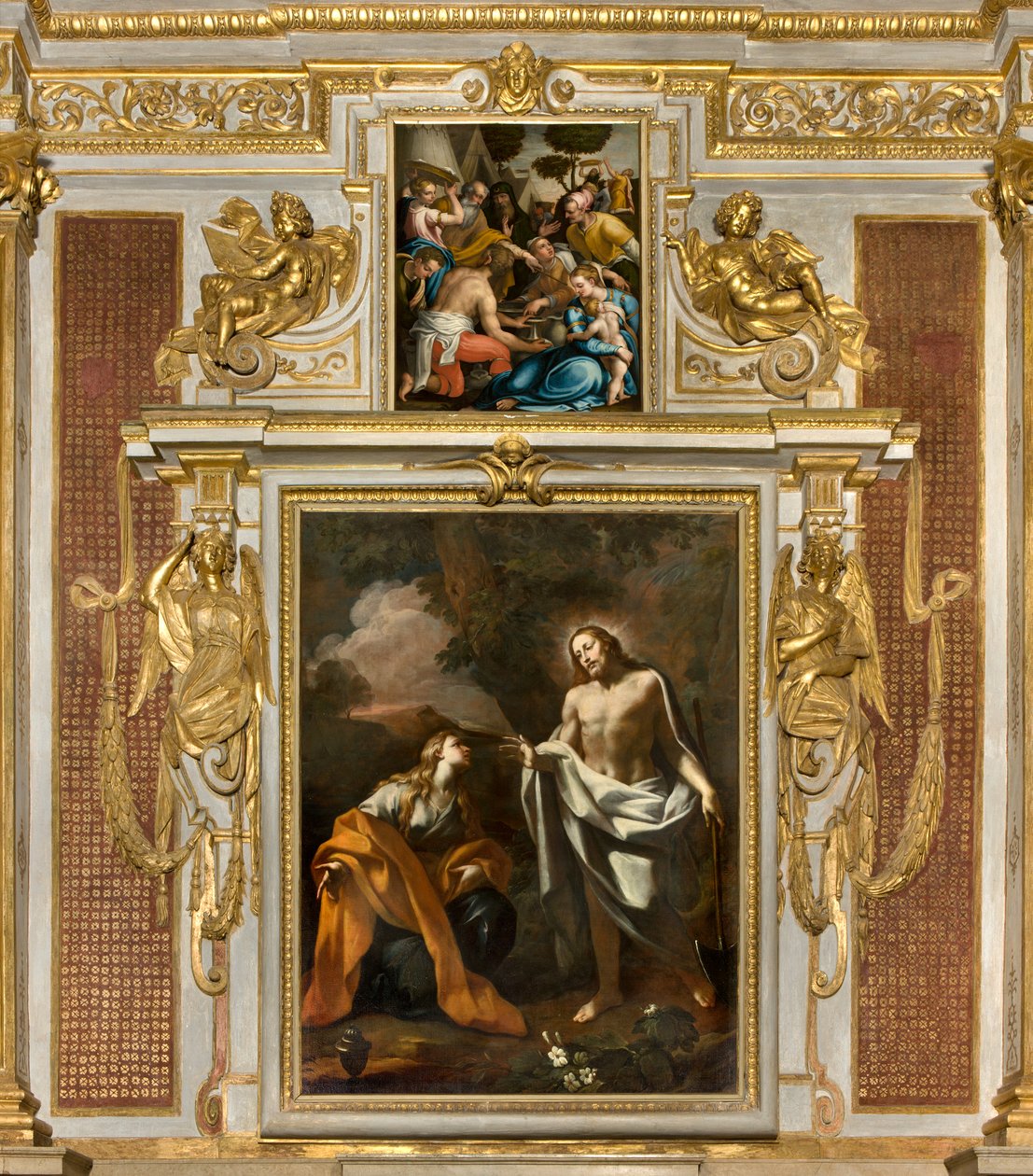 Giovanni Angelo Borroni, Objawienie Chrystusa Magdalenie 1750, Giulio Campi, Zbiór Manny autorstwa Giulio Campi