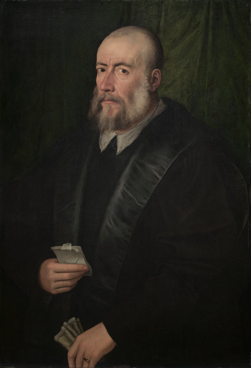 Portret starca, połowa XVI wieku (olej na drewnie) autorstwa Giulio Campi