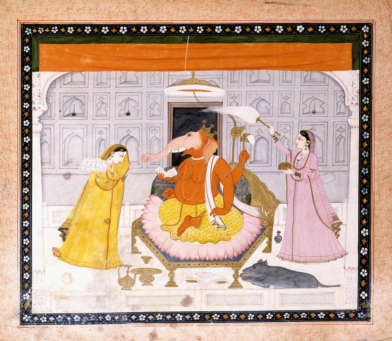 Kult Ganesha, c.1790 autorstwa Giulio Carlini