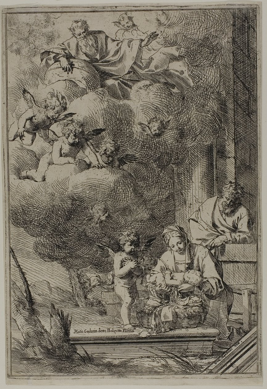 Święta Rodzina autorstwa Giulio Carpioni