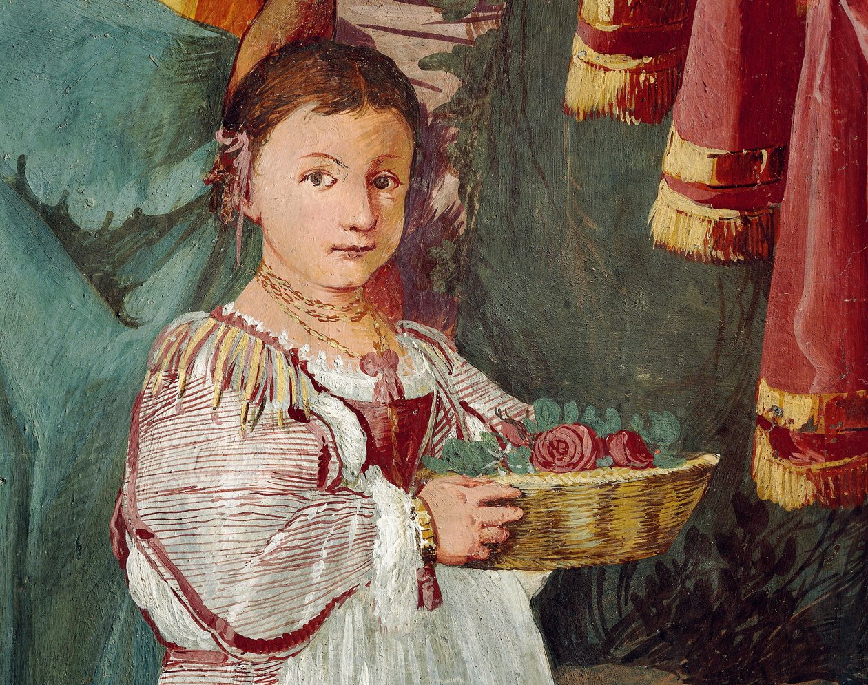 Nimfa Amaryllis zwycięzcą konkursu pocałunków, fresk Giulio Carpioni, inspirowany sztuką duszpasterską Wierny pasterz Giovanniego Battisty Guariniego (1538-1612), Villa Caldogno (lista światowego dziedzictwa UNESCO autorstwa Giulio Carpioni