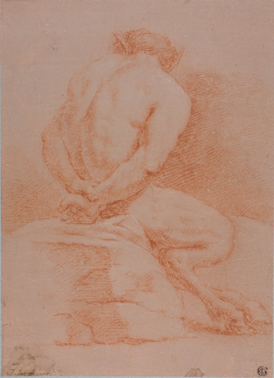 Satyr (widok z tyłu) autorstwa Giulio Carpioni