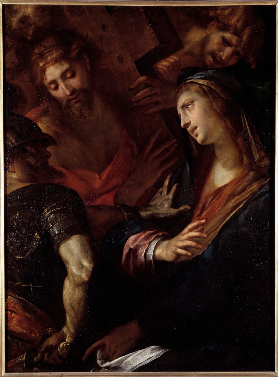 Jezus i Maryja Panna (olej na płótnie) autorstwa Giulio Cesare Procaccini