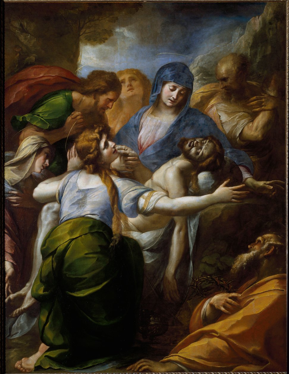Pieta. Lament nad śmiercią Chrystusa. (Obraz autorstwa Giulio Cesare Procaccini